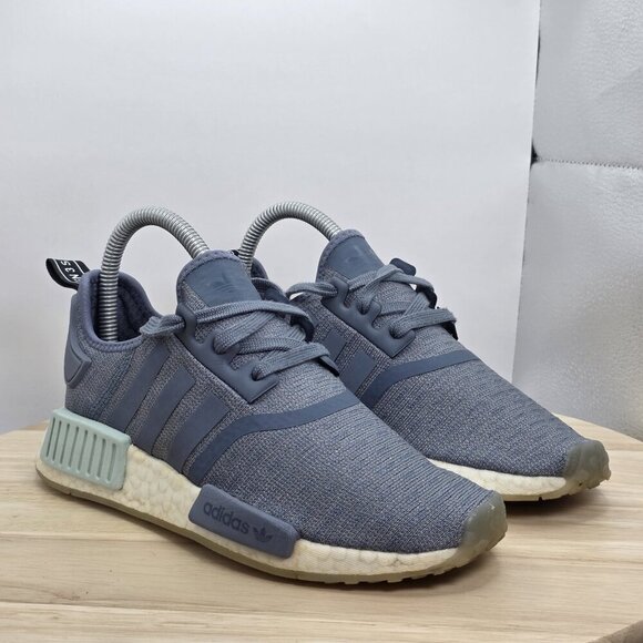 Adidas NMD R1 Raw Steel Women's Size 5.5 Blue Running Shoes (CQ2013) - Picture 5 of 9